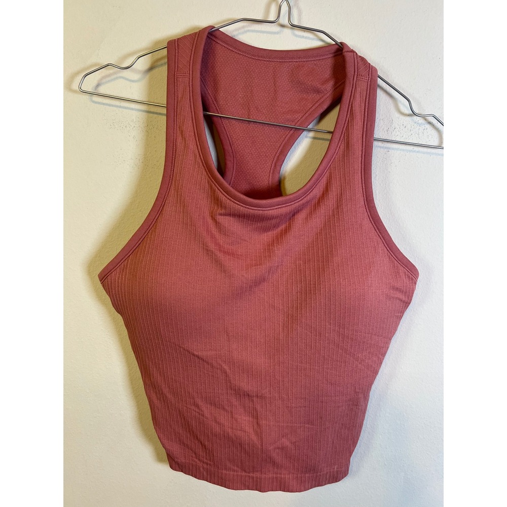 Zella Womens Tank Top Ribbed Racerback Rose Pink Size‎ S